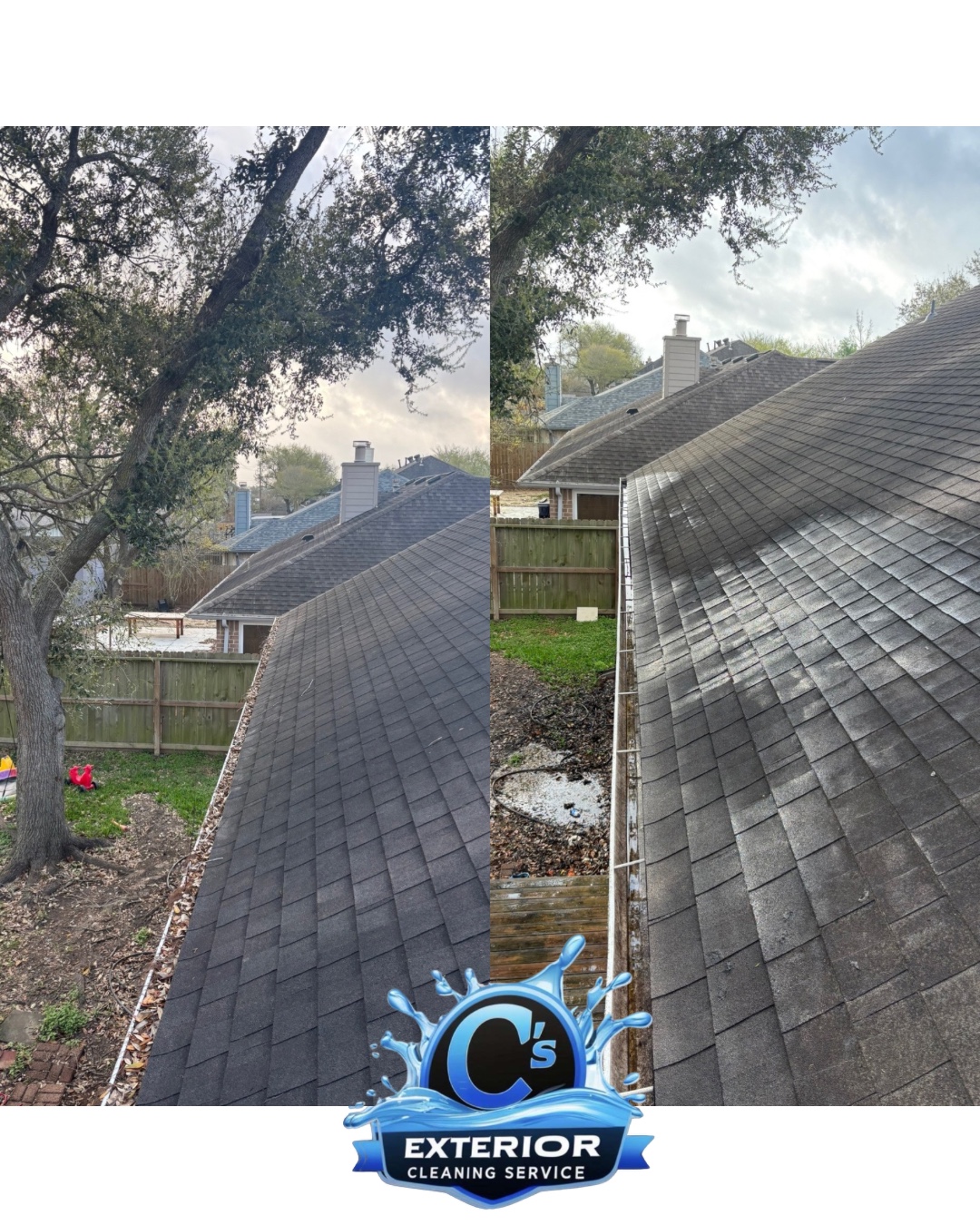 roof cleaning result