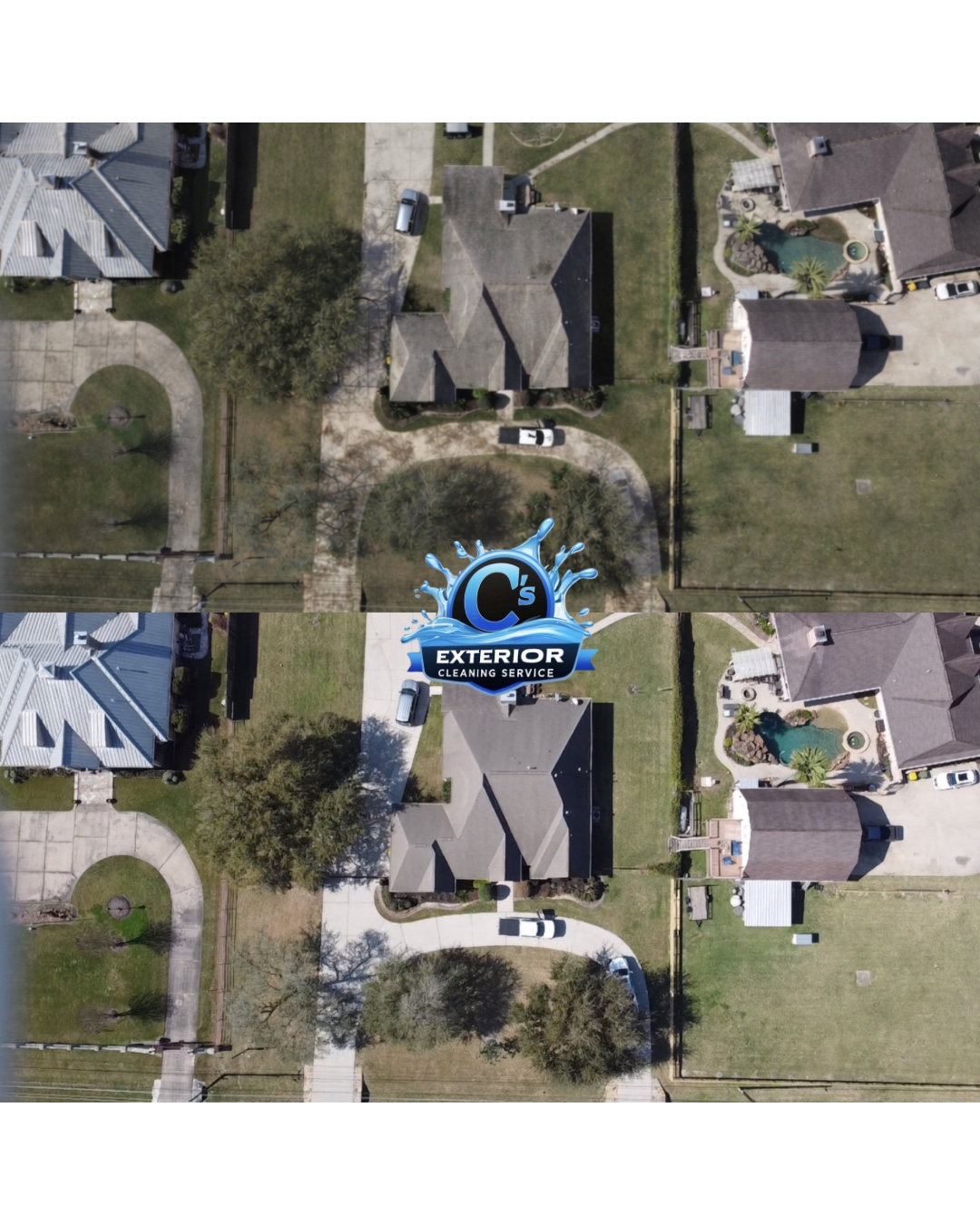 aerial property cleaning result